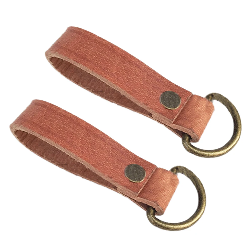 D Ring Strap - ペア ドイツ軍ベルト ループストラップ レザーバックル Dリング ブラウン