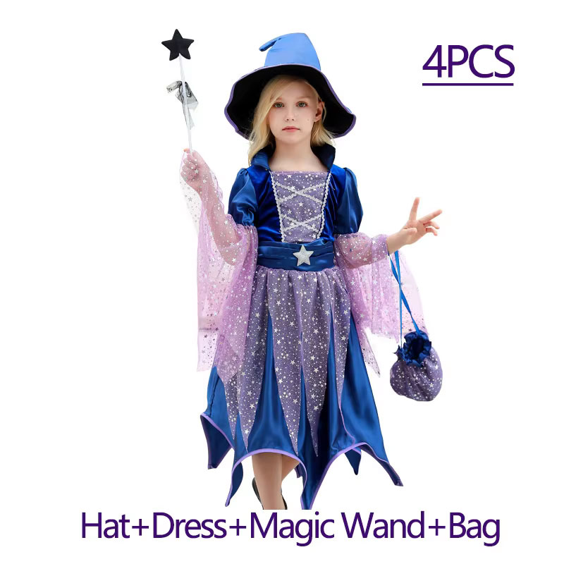 ハロウィンコスチューム女の子用ドレススカーレットウィッチヴァ - Cosplay Bat Prop のレビューと価格