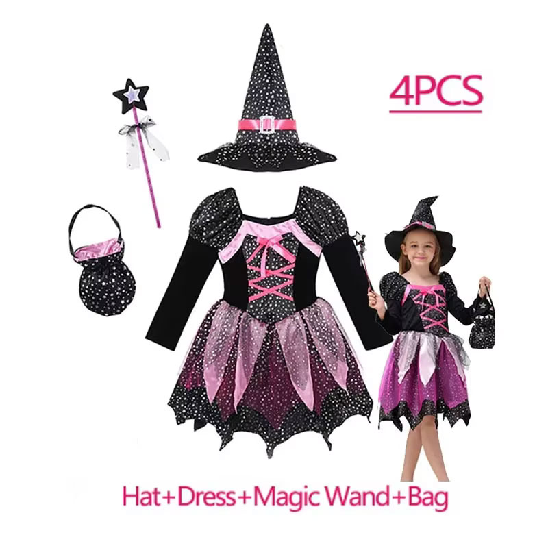 ハロウィンコスチューム女の子用ドレススカーレットウィッチヴァ - Cosplay Bat Prop のレビューと価格