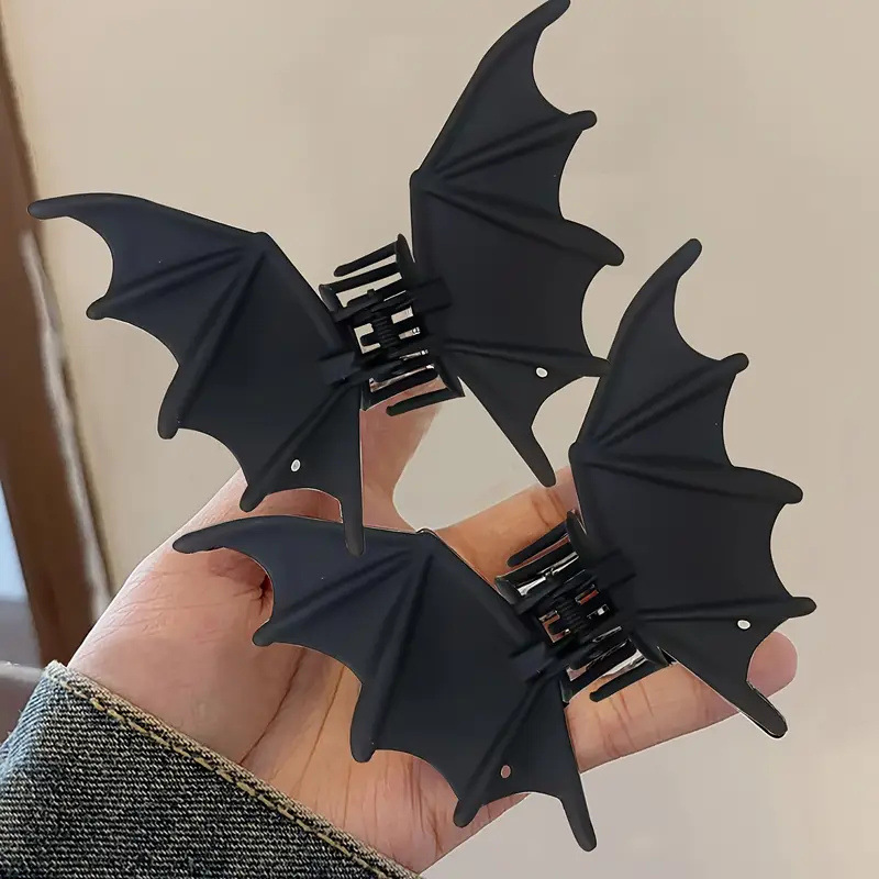 マットブラックバットクロウクリップゴシックパンクヘアクリップ - Cosplay Bat Prop のレビューと価格