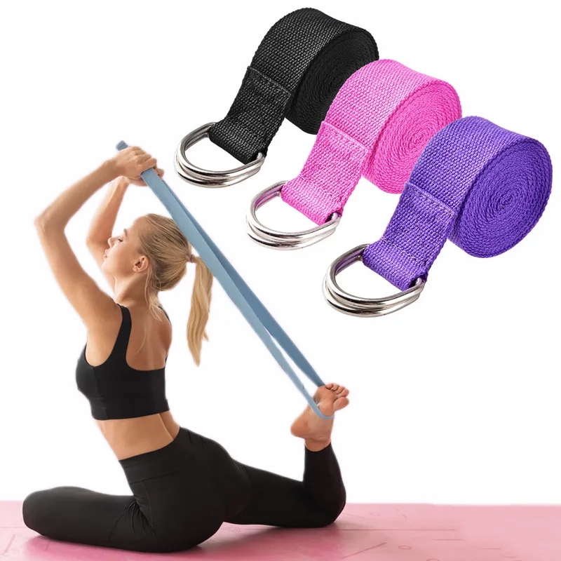 183*3.8 センチメートルヨガストラップ綿エクササイズヨ - D Ring Strap のレビューと価格